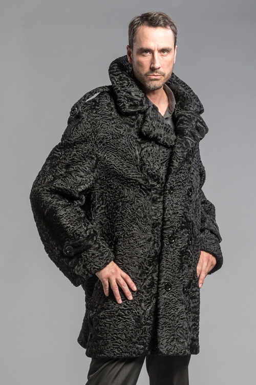Black Persian Lamb Car Coat Dittrich Furs